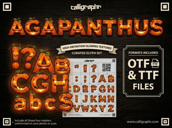 Agapanthus: The Halloween Display Font That Glows