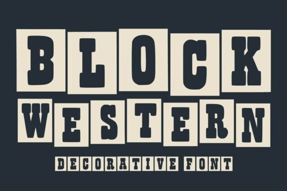 Block Western: Bold Display Typeface with Vintage Character
