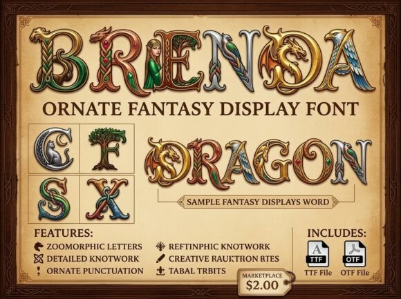 Brenda: The Decorative Display Font That Commands Attention