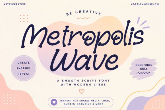 Metropolis Wave: A Modern Handwritten Script Font for Dynamic Designs