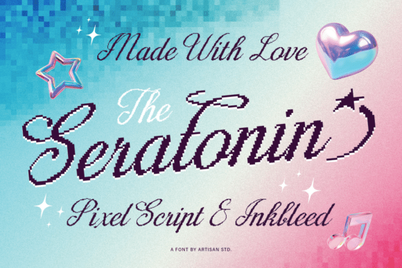 Seratonin: A Script Font with Pixel-Perfect Nostalgia