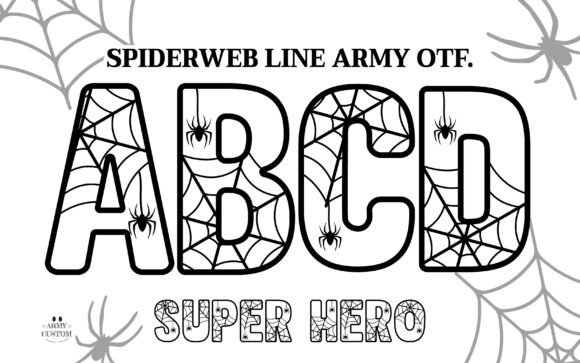 Spiderweb Line Army: A Bold Display Font for Impact